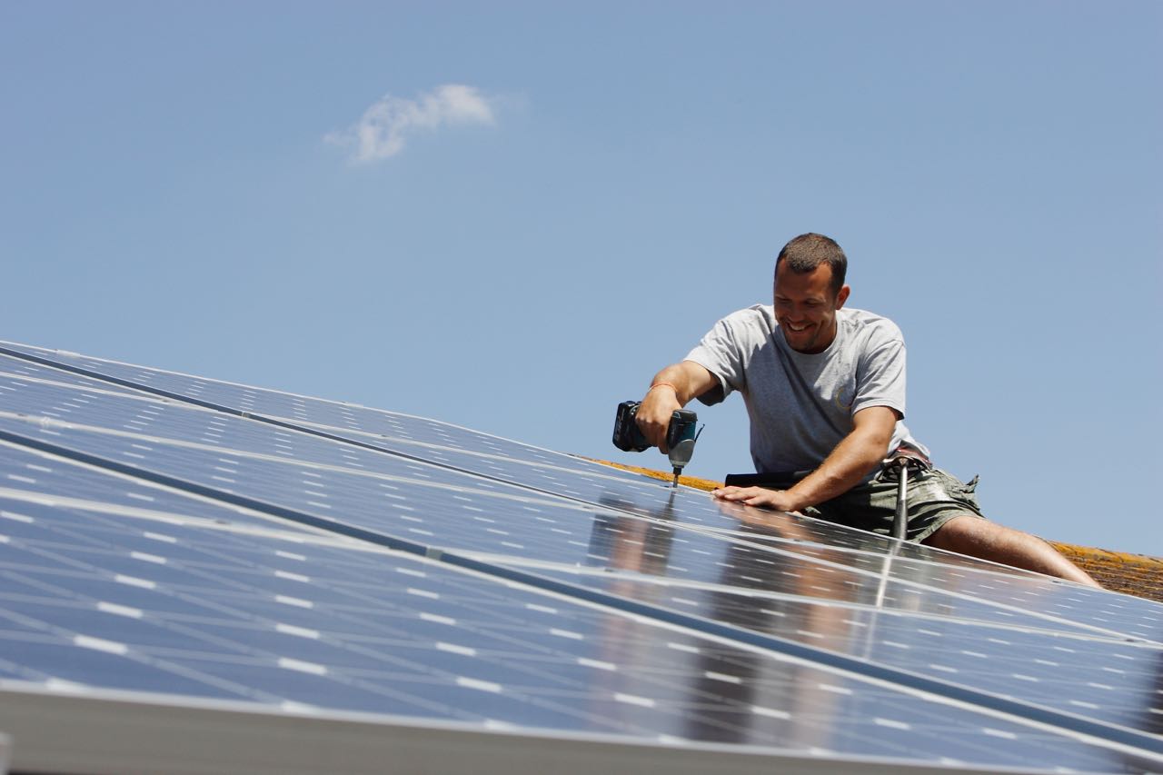 solar panel install