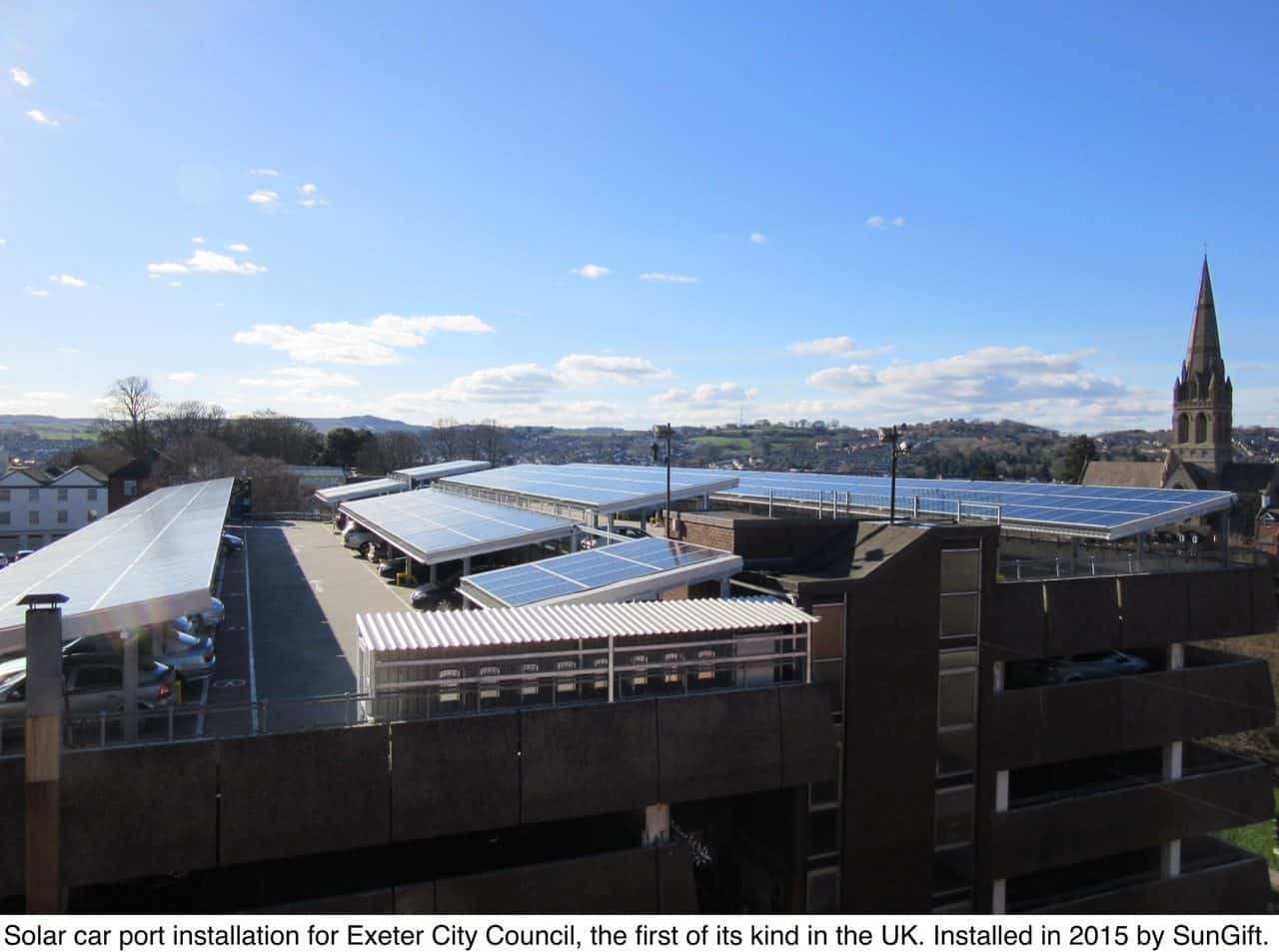 Exeter city council solar car ports