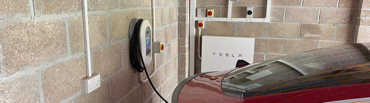 integrated solar PV, car charger and battery storage