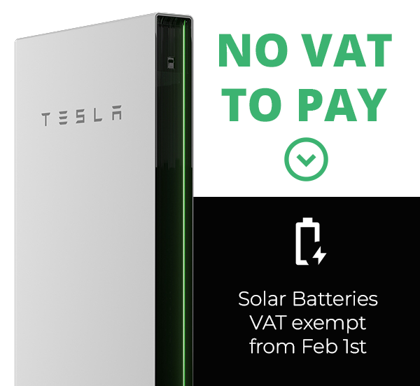 No VAT to pay on Solar Battery Storage graphic